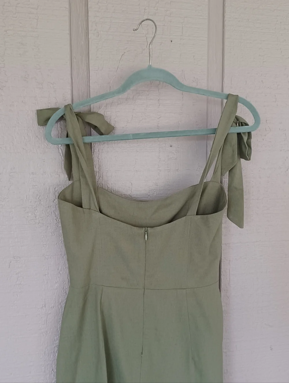 Park And Fifth Tilley Mini Dress Size S Women Feminine Tie Shoulder In Forest - Picture 5 of 11
